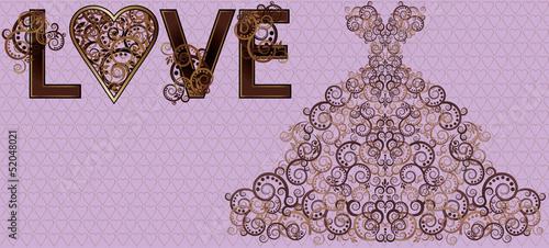 Vector: Wedding invitation postcard, vector illustration Wedding invitation postcard, vector illustration