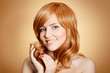 Photo : Beauty Portrait. Curly Hair Beauty Portrait. Curly Hair