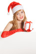 Photo : Young happy xmas woman with a gifts Young happy xmas woman with a gifts