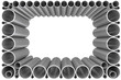 The frame of the pipes.