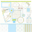 Scrapbook elements for baby boy