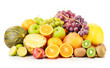 Foto: Composition with variety of fruits isolated on white Composition with variety of fruits isolated on white