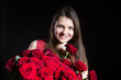 beautiful girl with roses