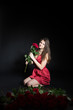 beautiful girl with roses