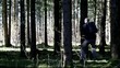 Video: Robber chasing the traveler in the woods Robber chasing the traveler in the woods