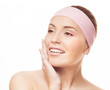 woman applying cream