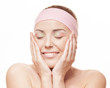 woman applying cream
