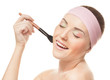 woman with a brush