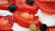 tomato and mozzarella salad with olives