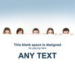 Group of teenagers with a giant, blank, white billboard