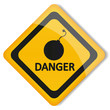 Vector illustration label bomb