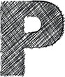 Hand draw font. LETTER P