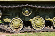 Caterpillars of the old soviet tank