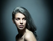 Beauty portrait of a young and attractive Caucasian woman