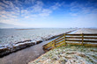 Photo: wooden fence in Dutch farmland wooden fence in Dutch farmland