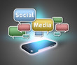 Smartphone Illustration "Social Media"