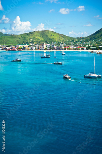 Photo: Beautiful panorama of Philipsburg, Saint Martin, Caribbean Islan Beautiful panorama of Philipsburg, Saint Martin, Caribbean Islan