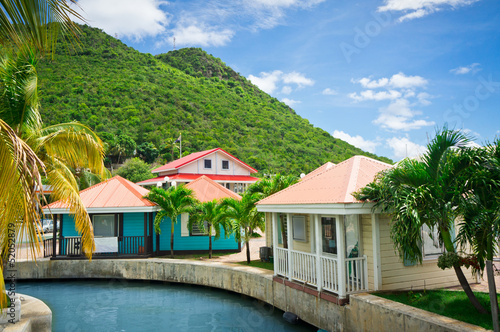 Photo: Beautiful houses at Philipsburg, St Maarten, Caribbean Islands Beautiful houses at Philipsburg, St Maarten, Caribbean Islands