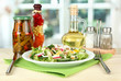 Fresh mixed salad with eggs, salad leaves and other vegetables,