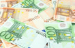 Euro banknotes close-up