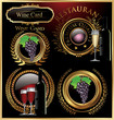 Illustration golden frame for restaurant