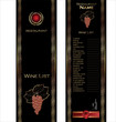 Wine list elegant concept