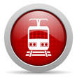 train red circle web glossy icon
