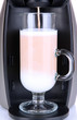 Layered coffee close up