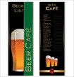 Menu list for beer