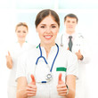 Team of young and smart medical workers