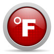 fahrenheit red circle web glossy icon