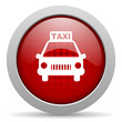 taxi red circle web glossy icon