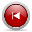 prev red circle web glossy icon