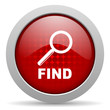 find red circle web glossy icon