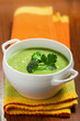 Broccoli cream soup on a table