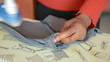 African american maid ironing washed up clothes