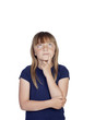 Photo: Pensive girl with blond hair Pensive girl with blond hair