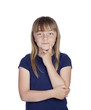 Photo: Pensive girl with blond hair Pensive girl with blond hair