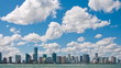 Miami skyline time lapse zoom