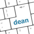 dean word on computer pc keyboard key