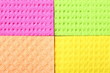 Colorful sponge foam as background texture