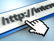 Illustration: hand cursor points to the http blue hand cursor points to the http blue