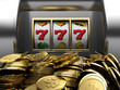 Illustration: Lucky seven and golden coins Lucky seven and golden coins