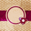 Frame in retro vintage background. Vector illustration.
