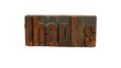 Thanks - Letterpress Word