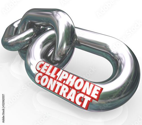 Illustration: Cell Phone Contract Agreement Commitment Legally Bound Cell Phone Contract Agreement Commitment Legally Bound