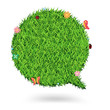 Vektor: Vector Speech bubble green grass texture background Vector Speech bubble green grass texture background