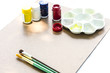 Watercolors and Paintbrushes