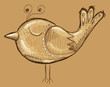 Vector: Cute Doodle Sketch Bird Vector Art Cute Doodle Sketch Bird Vector Art
