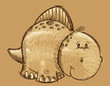 Cute Doodle Sketch Dinosaur Vector